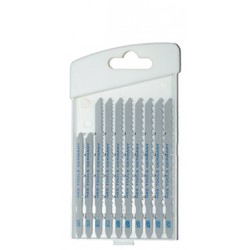 Jeu de 10 lames de scie sauteuse BOSCH en coffret plastique.