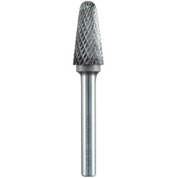 Tungsten carbide rotary burrs, conical round nose