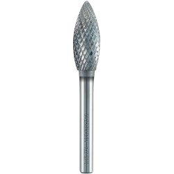 Tungsten carbide rotary burrs, flame