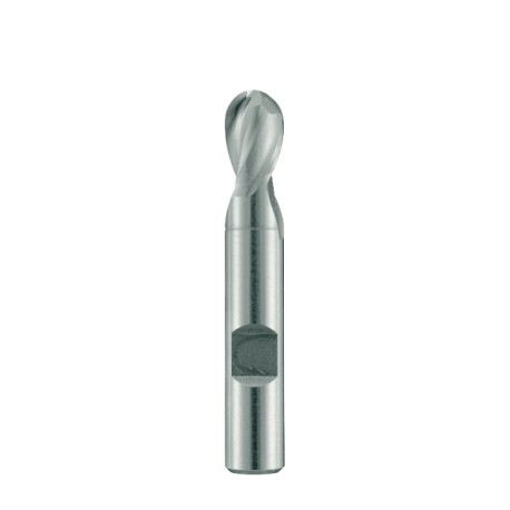 Slot end mills with radius short series, two flutes, ­centre cutting